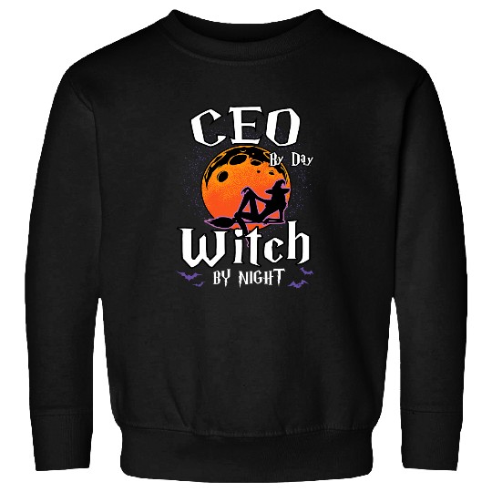 CEO By Day Witch By Night Funny Halloween CEO Boss Sweatshirts