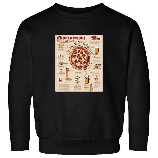 Beer Fun College Survival Guide Pizza And Beer Edition Sweatshirts