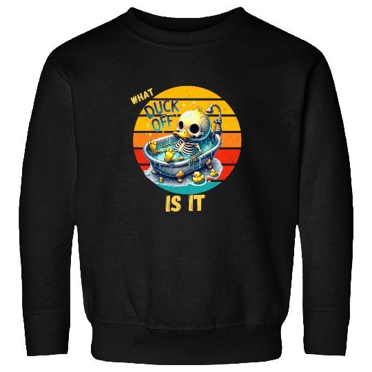 Duck Pet What the ducks is it tee Cute Duck Face Halloween Sweatshirts