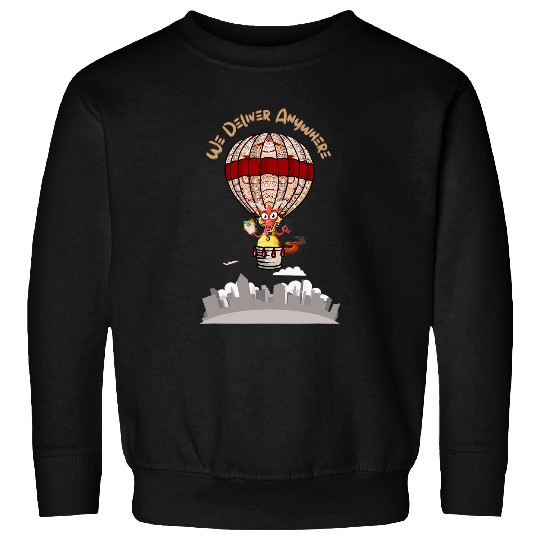 Dragon Pet Chinese Food Hot Air Balloon Dragon Delivery Parody Sweatshirts