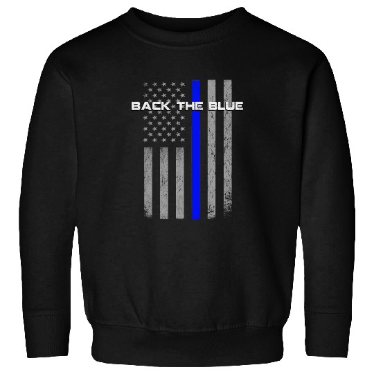 Police Job Back The Blue Thin Blue Line Flag Police Law Enforcement Sweatshirts