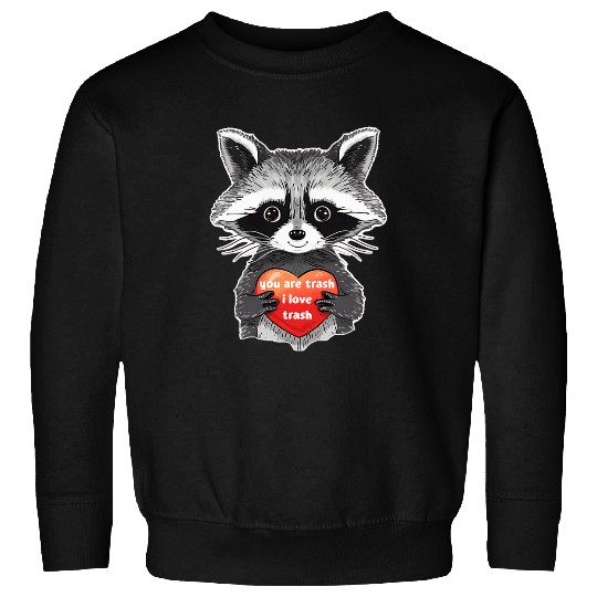 Raccoon Pet You Are Trash I Love Trash Raccoon Funny Lover Apparel Sweatshirts
