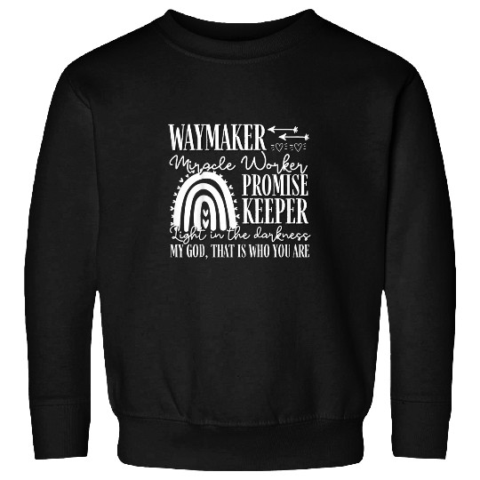 Kids Kids Waymaker Miracle Worker Rainbow Christian 2 Sweatshirts