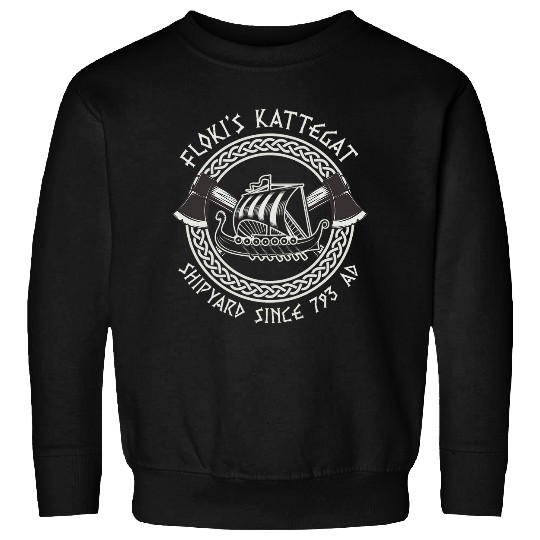 Discover Floki Shipyard Kattegat Viking Ship Norse Viking Gift Sweatshirts