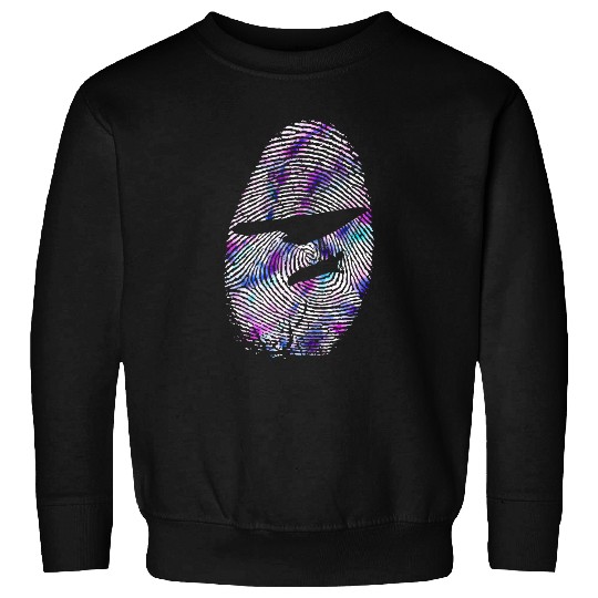 Hang Glider Fingerprint Flying Sport Extreme Delta Glider 3 Sweatshirts
