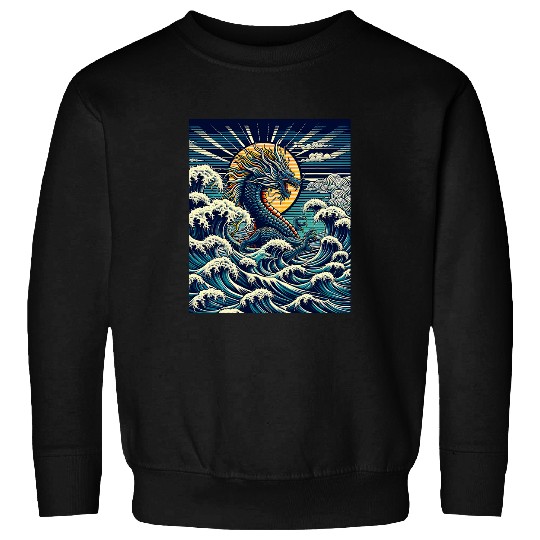 Dragon Pet Year of the Dragon with The Great Wave off Kanagawa 10 Sweatshirts