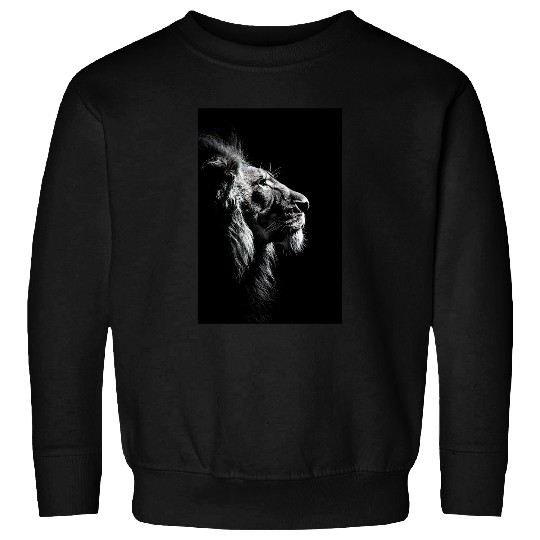 Lion Pet Sketch Line Art King Of Animals Big Cat Sweatshirts