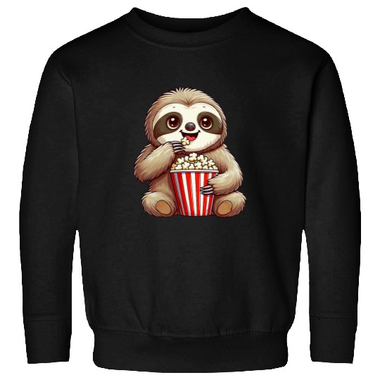 Sloth Pet is eating Popcorn Cinema carnivals Costume Sweatshirts