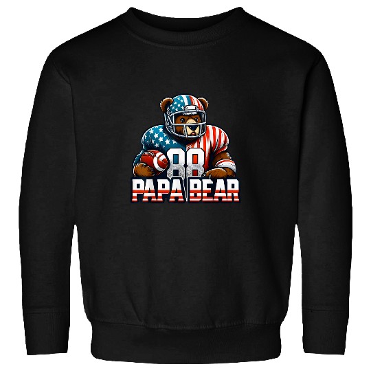 Bear Pet Papa Bear Fathers Day Gift Patriotic Proud bests Dad 2 Sweatshirts