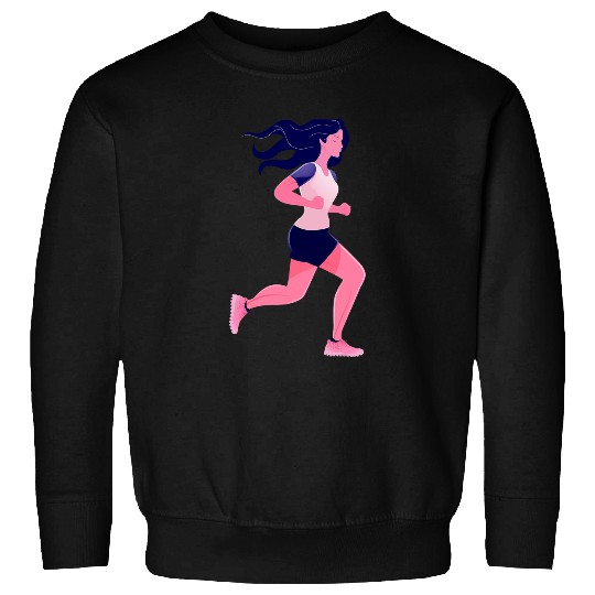 Discover Fitness Exercise Woman Runner Running Jogging Sweatshirts