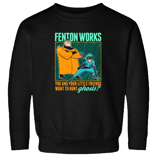 Danny Phantom Fenton Works Retro Box Want To Hunt Ghosts Sweatshirts