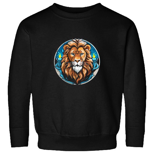 Lion Pet Star Of David Hanukkah Chanukah Jewish Holiday Sweatshirts
