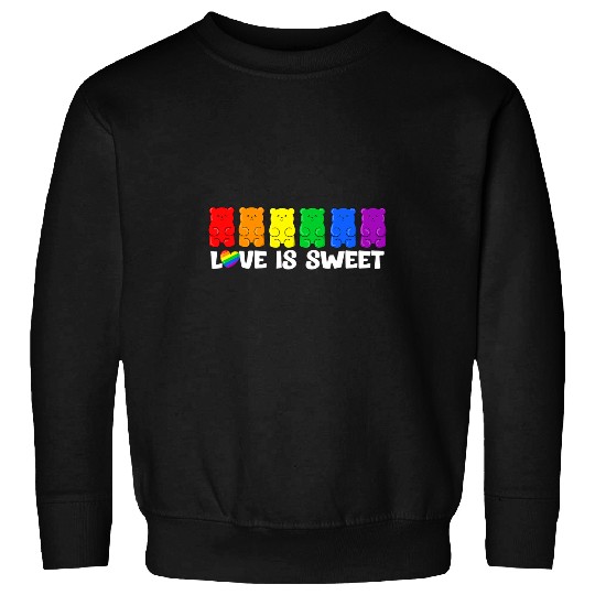 Bear Pet Pride Month Gummy Bear LGBTQ Gay Pride Rainbow Flag Sweatshirts