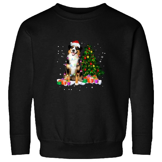 Discover Australian Shepherd Christmas Tree Light Aussie xmass Dog Sweatshirts