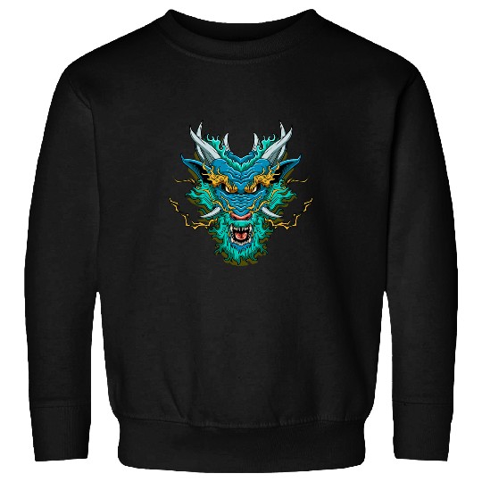 Dragon Pet Chinese Dragon Head Fantasy Dragon Mythical Creature Sweatshirts
