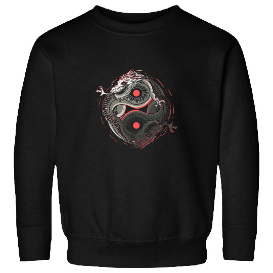 Dragon Pet Chinese Dragon Yin Yang Symbol Sweatshirts