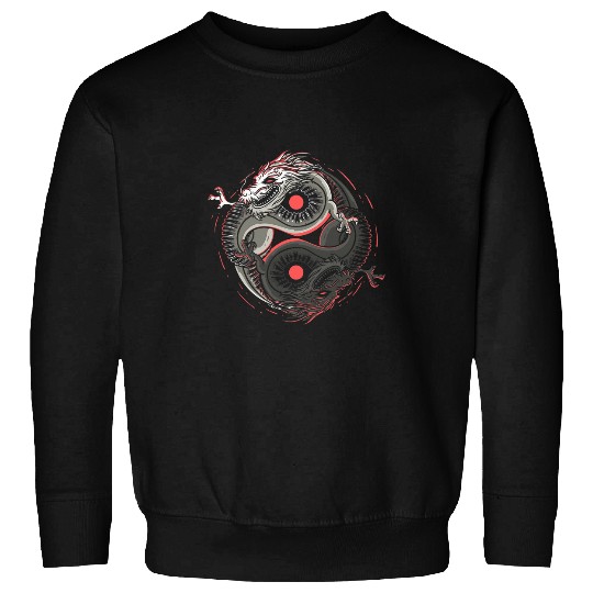 Dragon Pet Chinese Dragon Yin Yang Symbol Sweatshirts