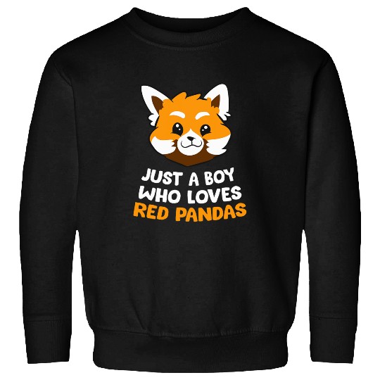 Panda Pet Just a Boy Who Loves Red Pandas 4 Sweatshirts