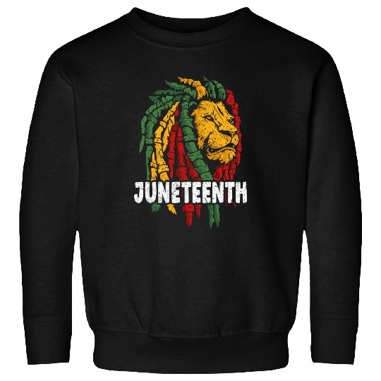 Lion Pet Celebrate Juneteenth Lion African American Freedom Day 1865 4 Sweatshirts