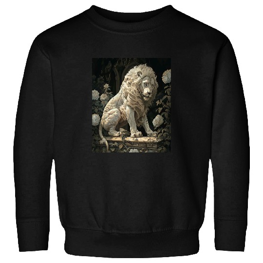 Lion Pet Powerful Strong Victorian Angry Ivory Lion Fantasy Art 3 Sweatshirts