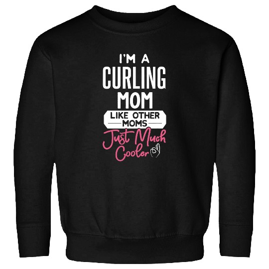 Cool Mothers Day Curling Mom Sweatshirts