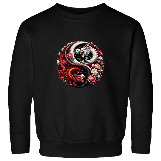 Dragon Pet Yin Yang Chinese Dragon Year Sweatshirts