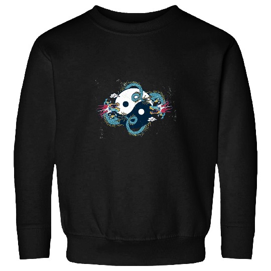 Dragon Pet Ying Yang for Yoga Meditation or as a Sweatshirts