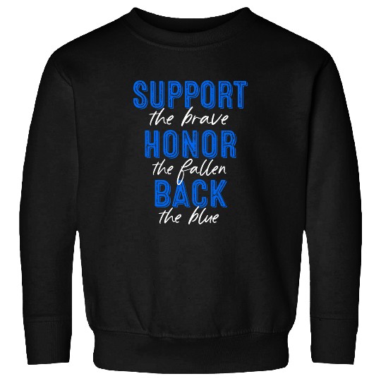 Police Job Back The Blue Police Wife Mom Daughter Deputy Sweatshirts