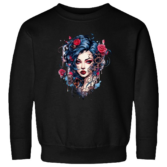 Chicano Girl Mexico Flowers Death Pretty 15 Sweatshirts