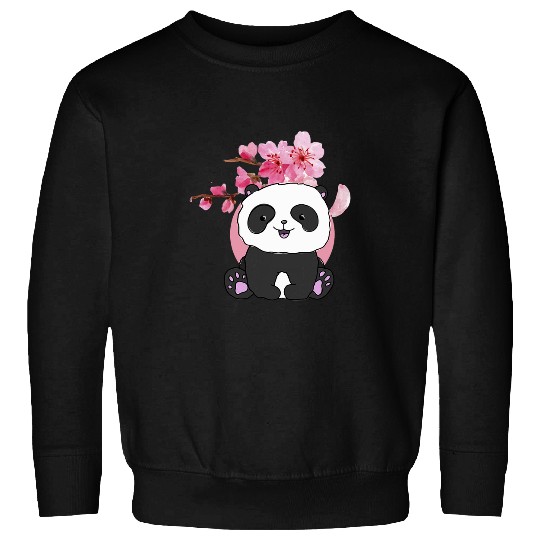 Panda Pet and Japanese Sakura Cherry Blossom 1 Sweatshirts