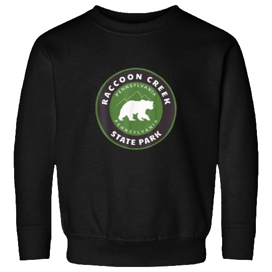 Bear Pet Raccoon Creek State Park Pennsylvania PA Bear Badge Sweatshirts