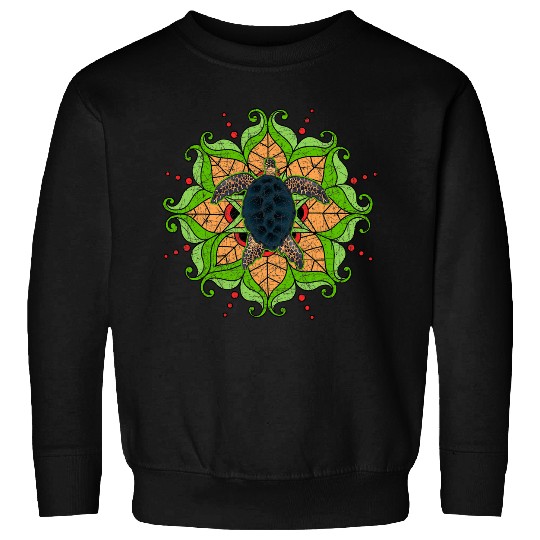 Hawaiian Tattoo Sea Turtle Ocean Animal Mandala Turtle Sweatshirts