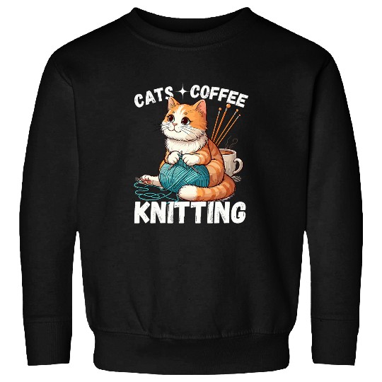 Coffee Fun Knitting Handmade Wool Cute Sweatshirts