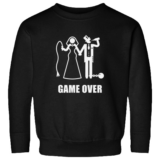 Beer Fun Game Over JGA Bride and Groom New Whip Beer W Sweatshirts