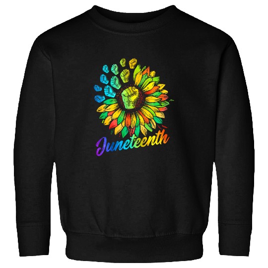 Juneteenth Freedom 1865 Sunflower Black History Pride Sweatshirts