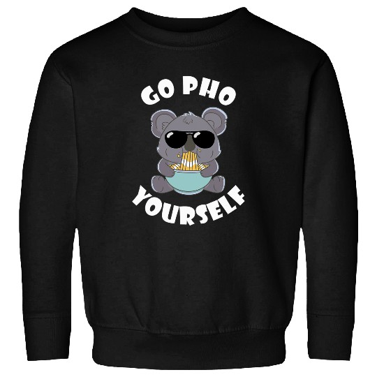 Koala Pet Asian Food Koala Sunglass Go Pho Vietnamese Noodle Soup Sweatshirts