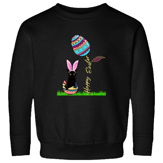 Easters for Women black cats Bunny Easter Egg Girls Men Sweatshirts