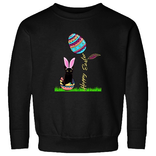 Easters for Women black cats Bunny Easter Egg Girls Men Sweatshirts