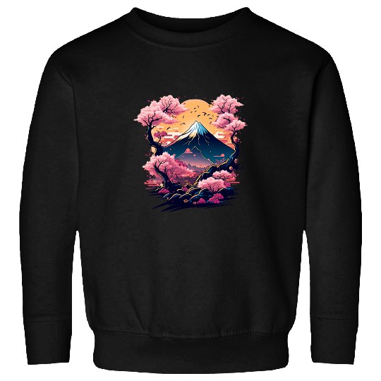 Japanese Sakura Garden Geisha Mount Fuji Cherry Blossom 8 Sweatshirts