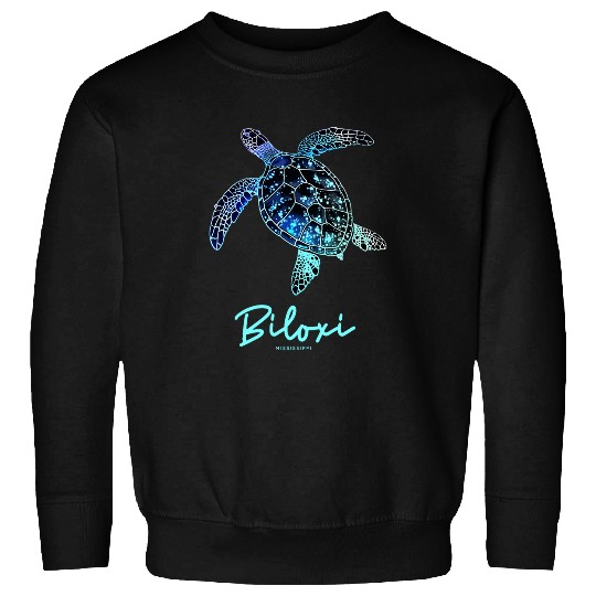 Turtle Pet Biloxi Mississippi Vacation Holiday Retro Sea Turtle 4 Sweatshirts
