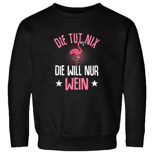 Wines Fun Girls Evening Soaking Flamingo Party Drink Sweatshirts