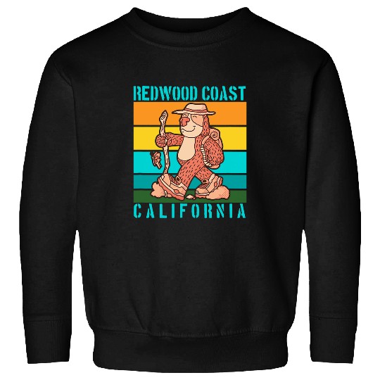 Sloth Pet Redwood Coast californias Hiking Sloth Camping Backpacking Sweatshirts