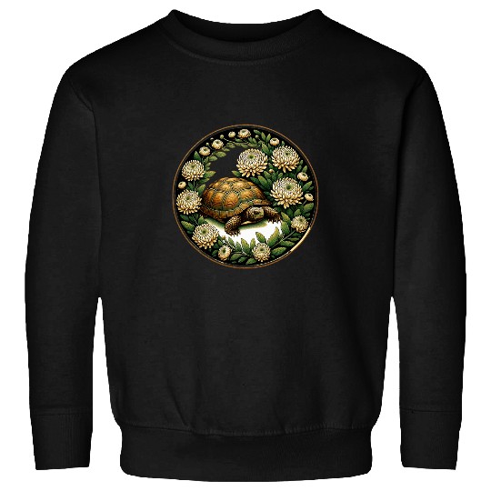 Turtle Pet Box Turtle Illustration Floral Box Turtles Sweatshirts