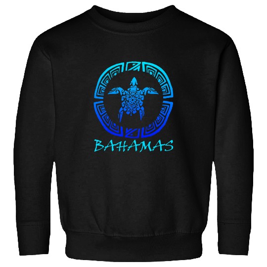 Turtle Pet Bahamas Retro Throwback Sea Turtle Vacation Sweatshirts