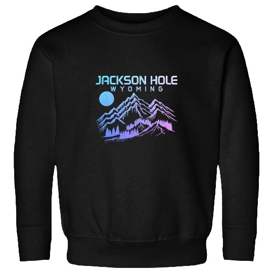 Jackson Hole Wyoming Skis Snowboard Winter vintages Mountains Sweatshirts