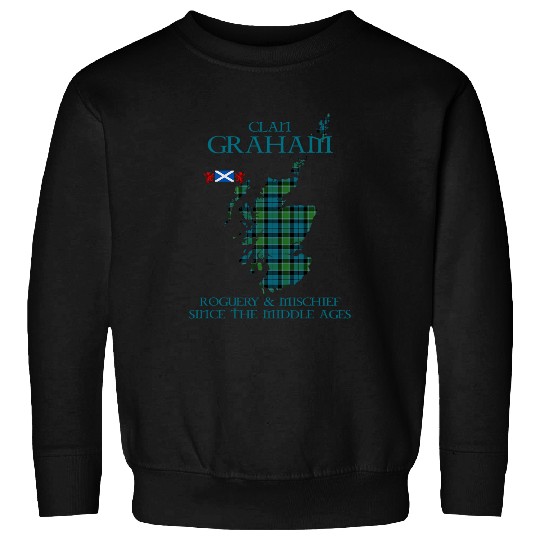 Lion Pet Clan Graham of Menteith tartan Scotland Saltire Lion Rampant Sweatshirts