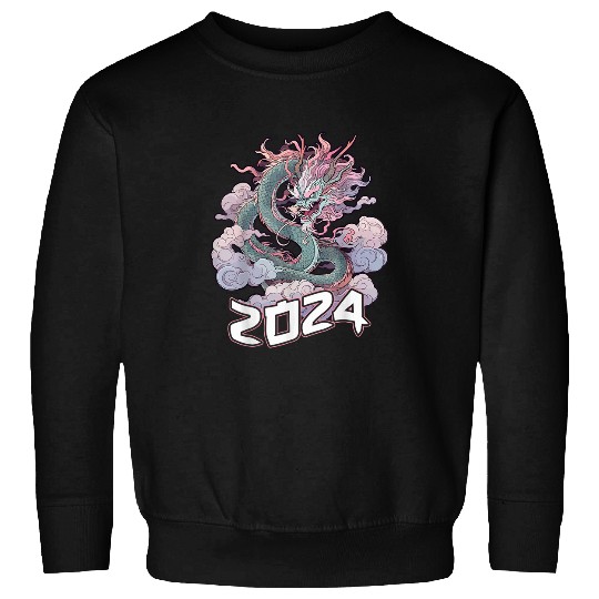 Dragon Pet Chinese New Year of the Dragon Pastel Dragon Sweatshirts