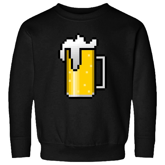 Beer Fun Retro Gamer Beer Lover 8 Bit Beer Pixel Pint Gaming Sweatshirts