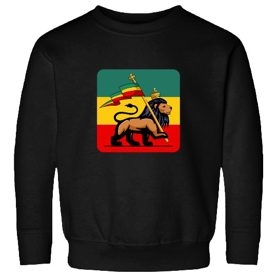 Lion Pet African American Flag King Lion Black History Month BLM Sweatshirts