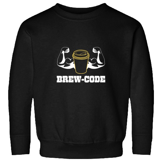 Coffee Fun Brew Code Gym Bro Muscle Mommy on caffeines Coffee Tee Sweatshirts
